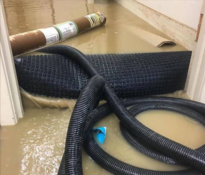 Flood water in commercial building 