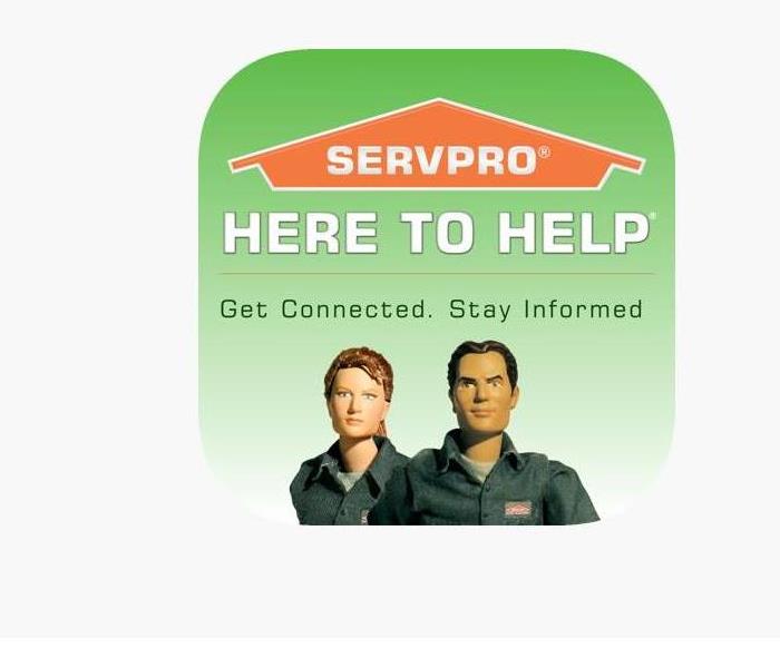 Here to help with SERVPRO logo