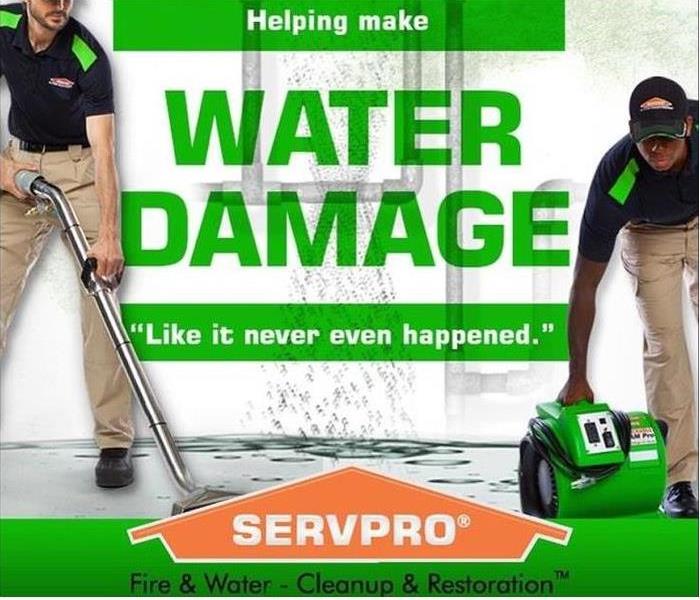 SERVPRO logo with Water Damage 