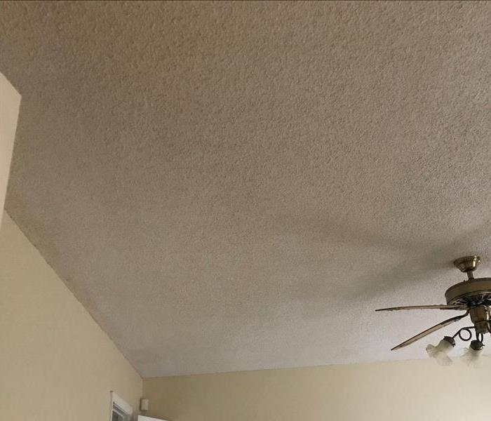 Ceiling water damage after 